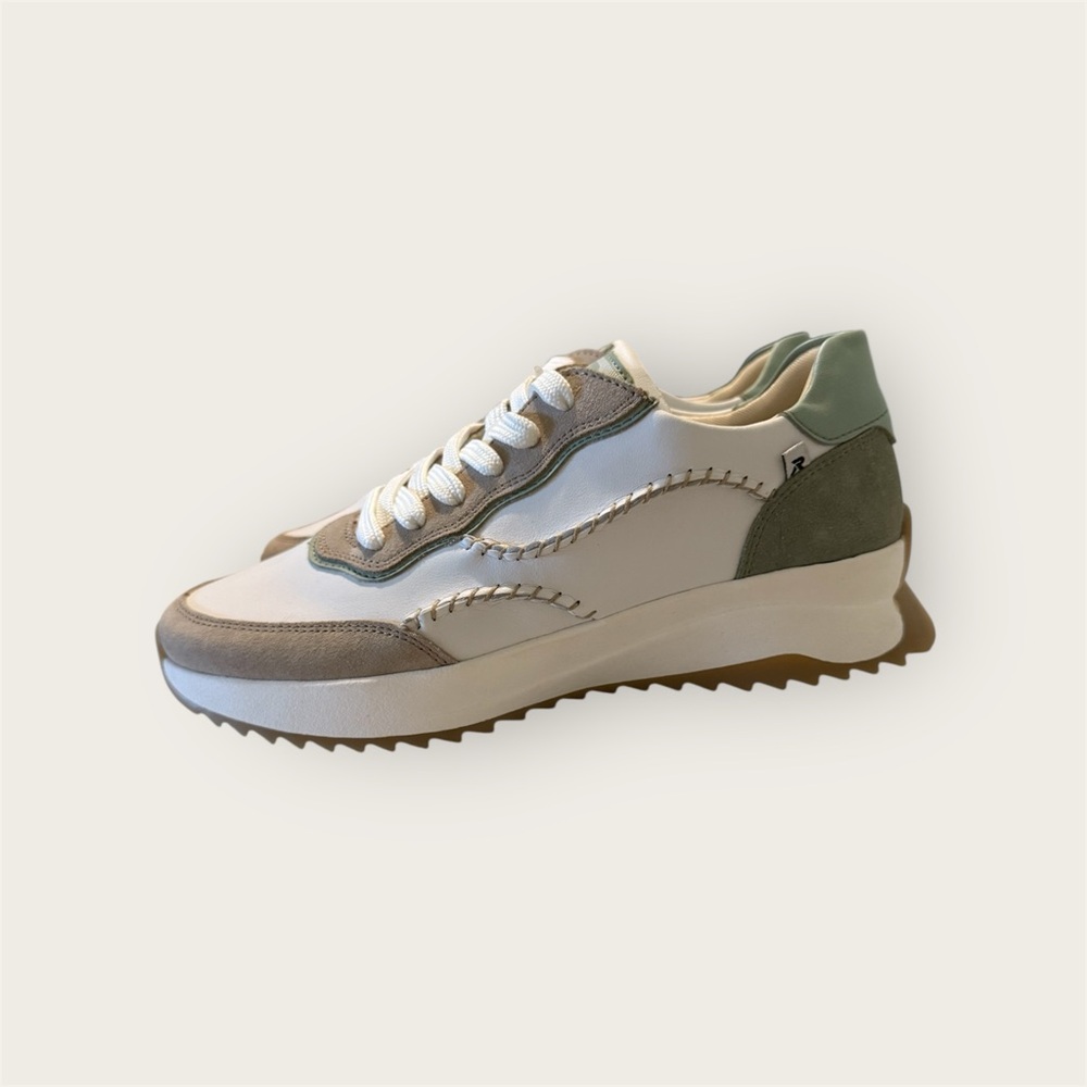 Rieker White and Green Sneakers